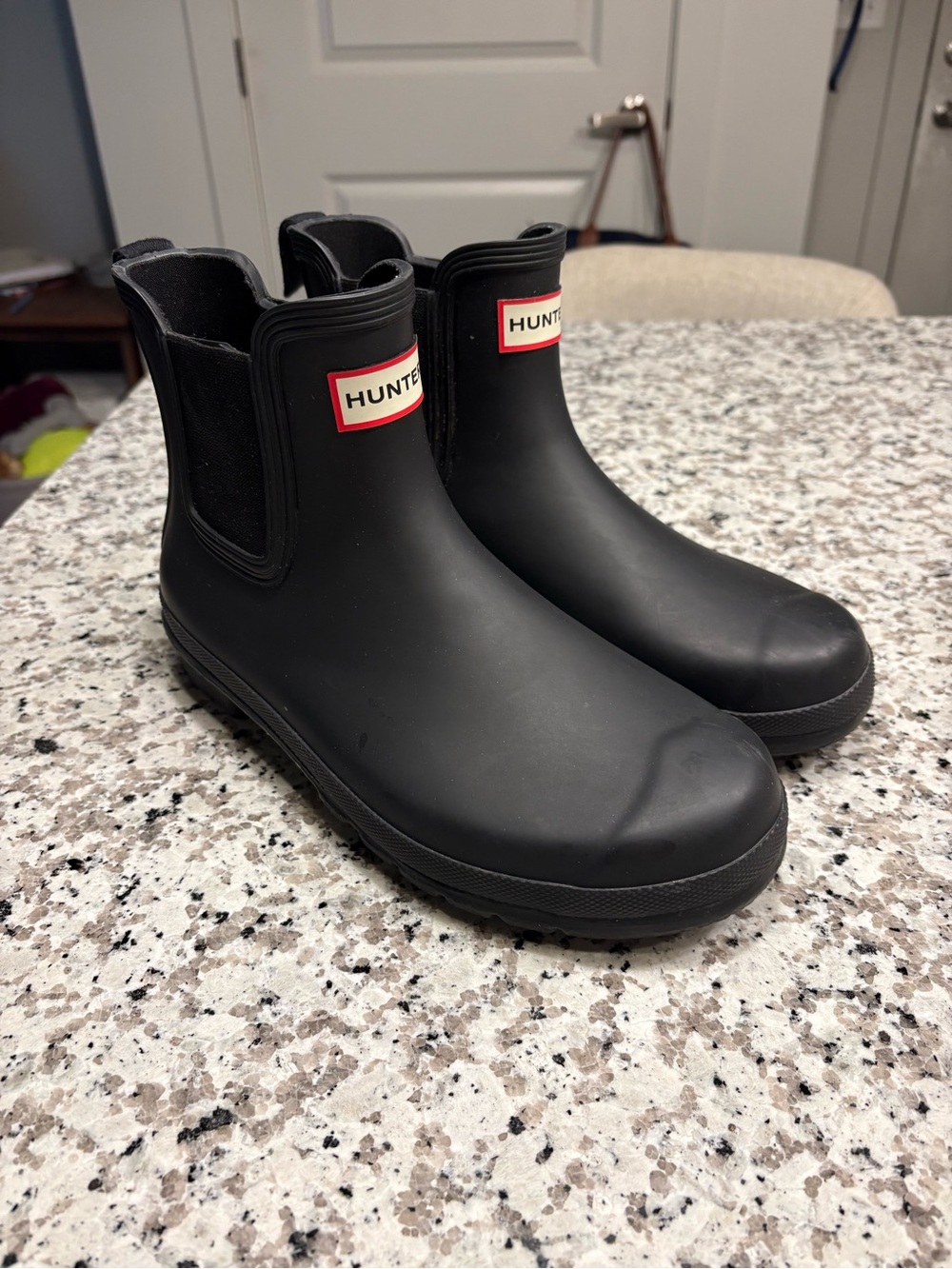 Hunter Black Chelsea Waterproof Rain Boots